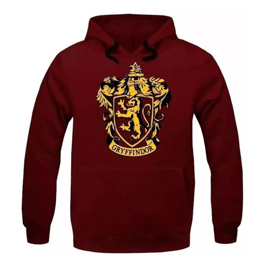 Moletom Blusa Unissex Gryffindor Grifinoria Em Algodão - Vermelho Menor preço em Moletom Blusa Unissex Gryffindor Grifinoria Em Algodão - Vermelho