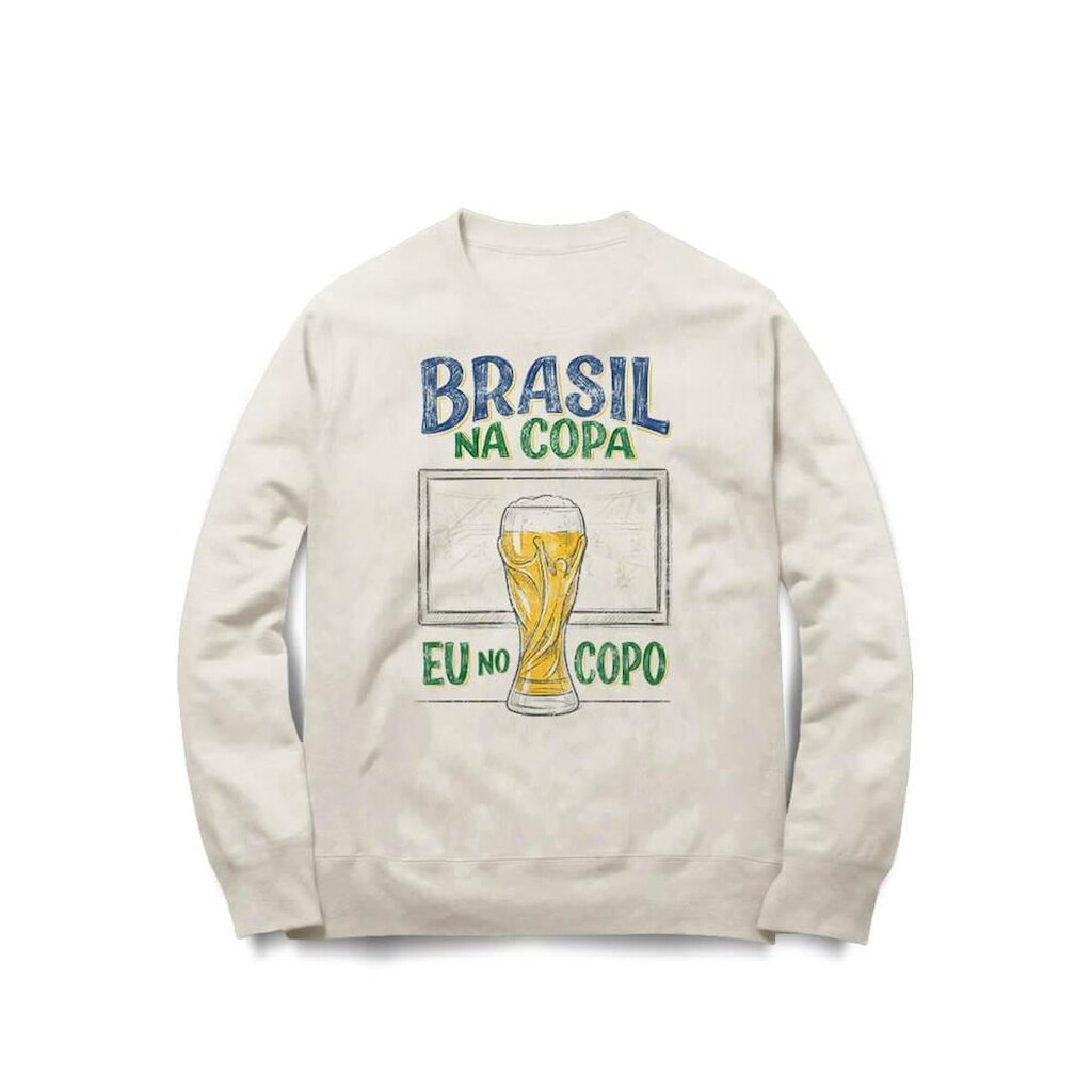 Moletom Brasil Na Copa Eu No Copo