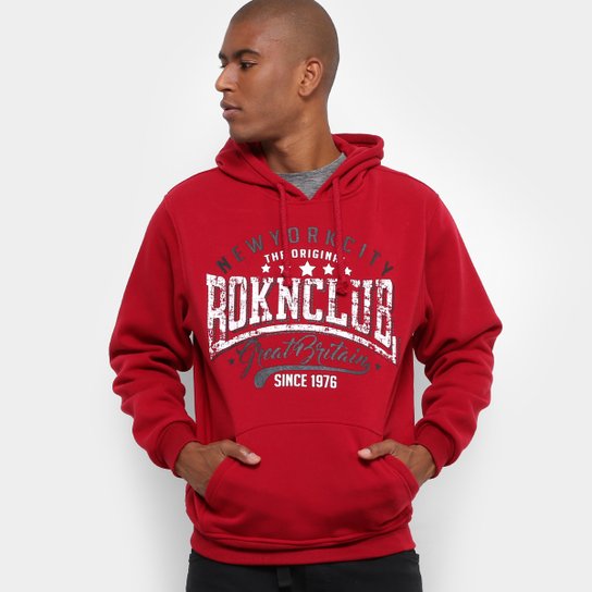 Moletom Broken Rules Original NYC Capuz Masculino - Vinho