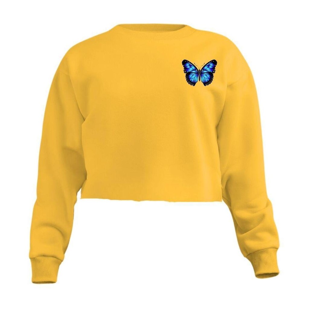 Moletom Calttony Borboleta Personalizado Feminino