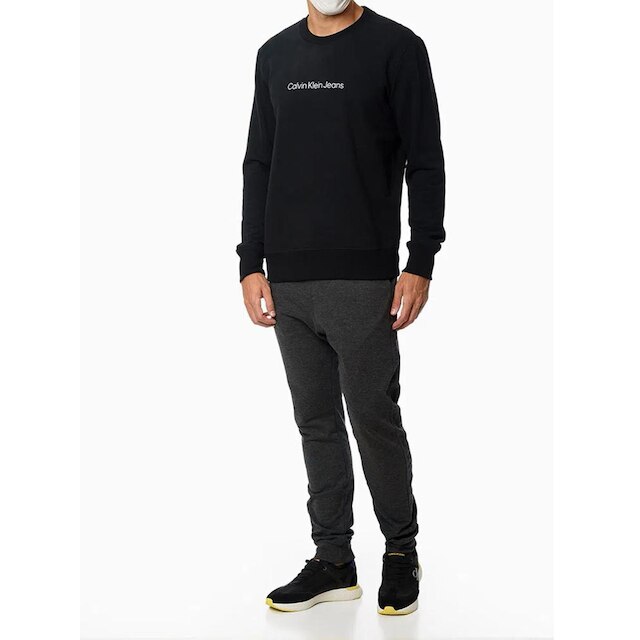 Moletom Calvin Klein Crewneck Light Front Logo Masculino
