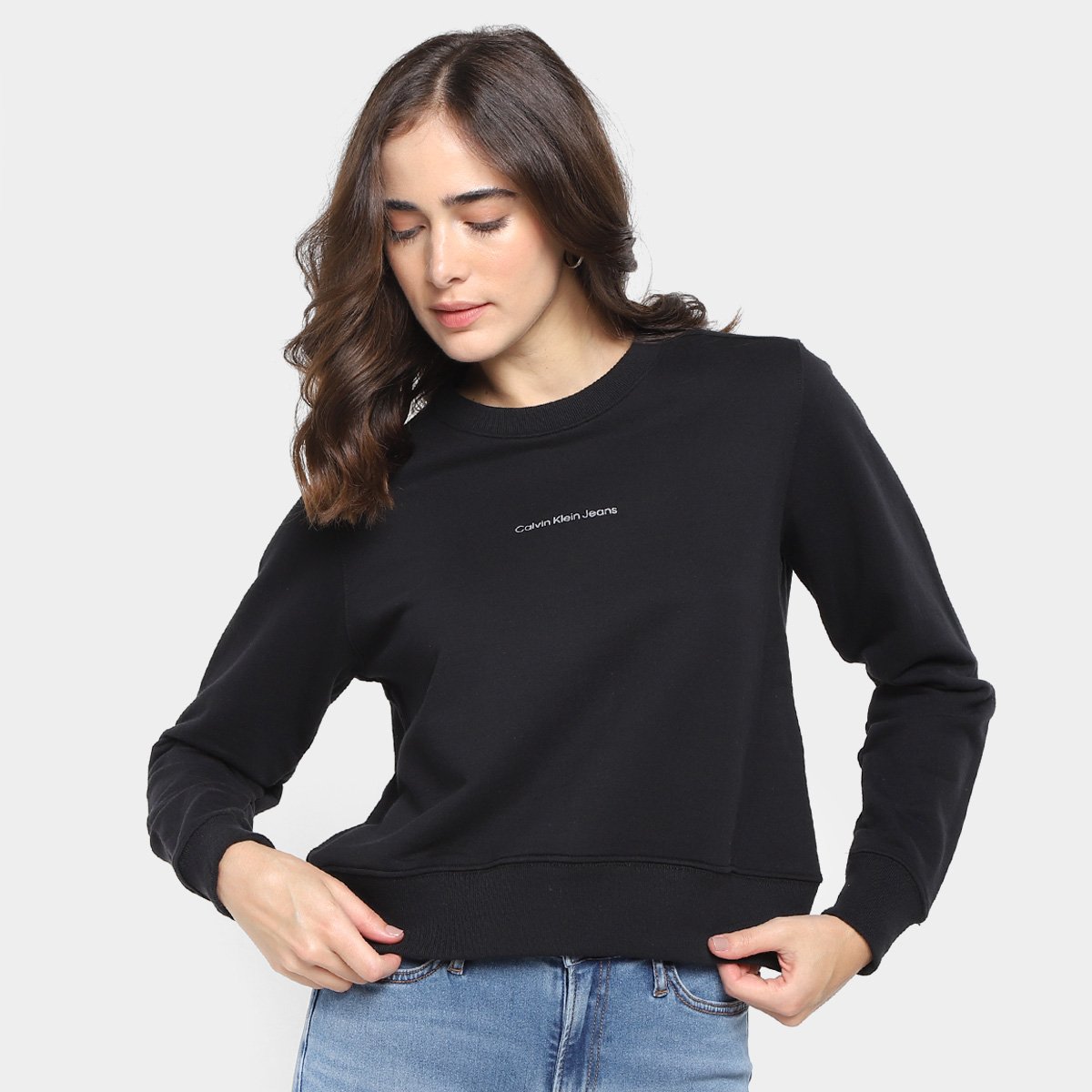 Moletom Calvin Klein Hero Feminino - Preto | Netshoes