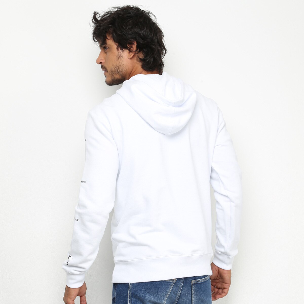 calvin klein performance white moletom com capuz