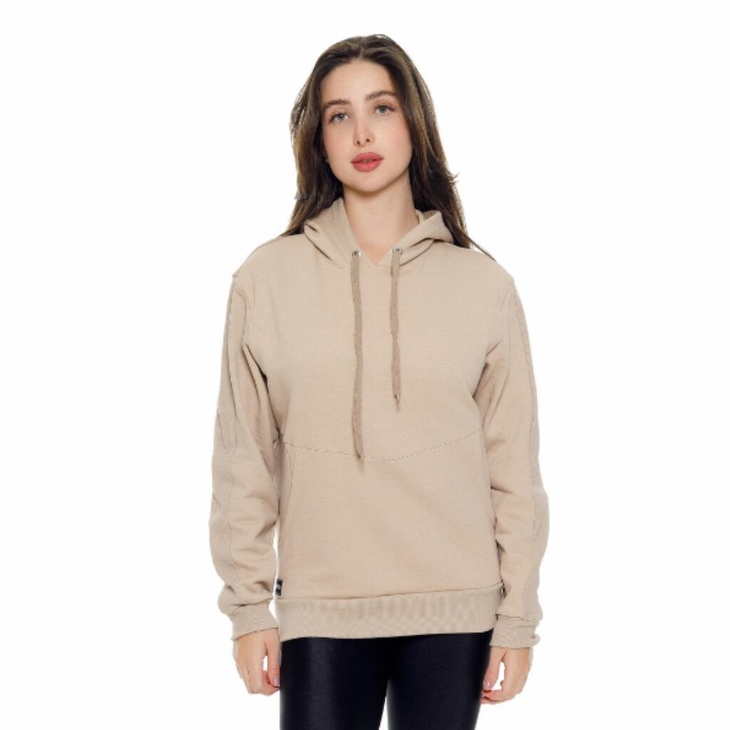 Moletom Canguro Feminino United - bege-escuro - gg