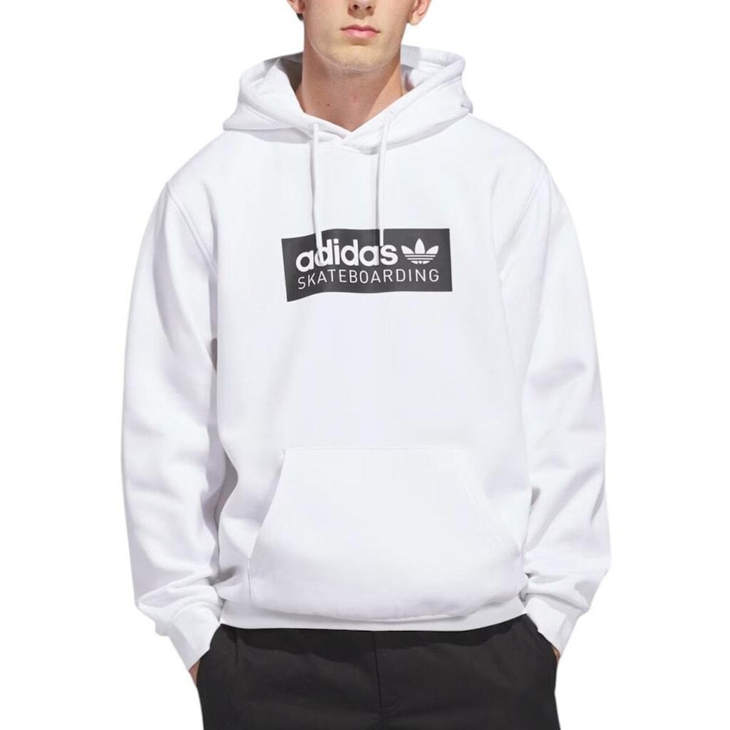 Moletom Canguru Adidas Skateboarding Hoodie White