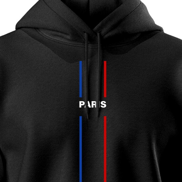 Moletom Canguru Algodão Com Capuz Masculino e Feminino Paris