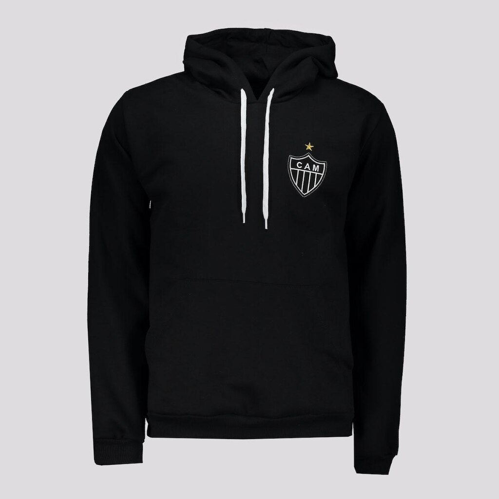 Moletom Canguru Atlético Mineiro Retrô Preto