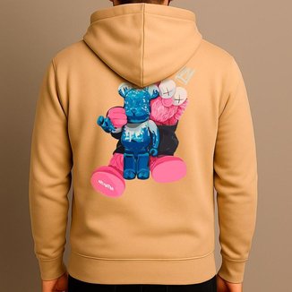 Moletom Canguru Blusa De Frio Com Bolso e Capuz Masculino Urso-Soc