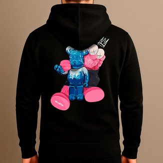 Moletom Canguru Blusa De Frio Com Bolso e Capuz Masculino Urso-Soc
