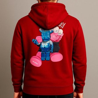 Moletom Canguru Blusa De Frio Com Bolso e Capuz Masculino Urso-Soc