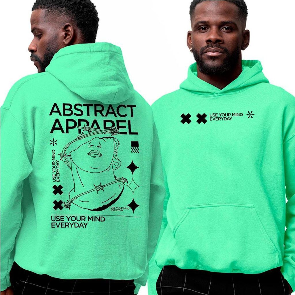 Moletom Canguru Com Capuz Abstract Apparel Everyday Mode Street