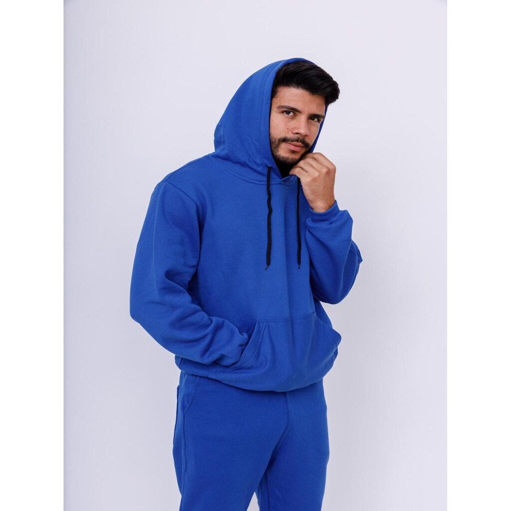 Moletom Canguru Com Capuz Masculino - Azul Royal