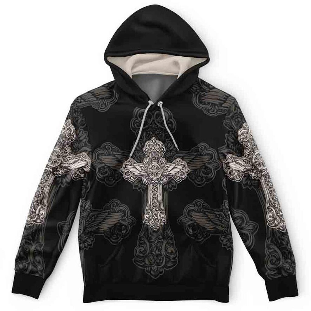 Moletom Canguru Cruz Cross Wing Resurrection