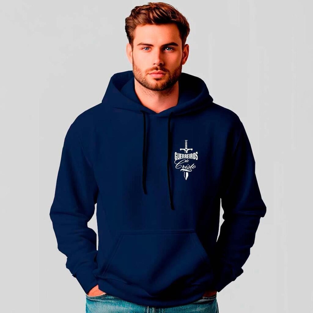 Moletom Canguru Estampado Guerreiros De Cristo REF1270