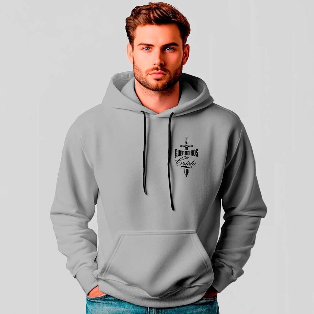 Moletom Canguru Estampado Guerreiros De Cristo REF1270