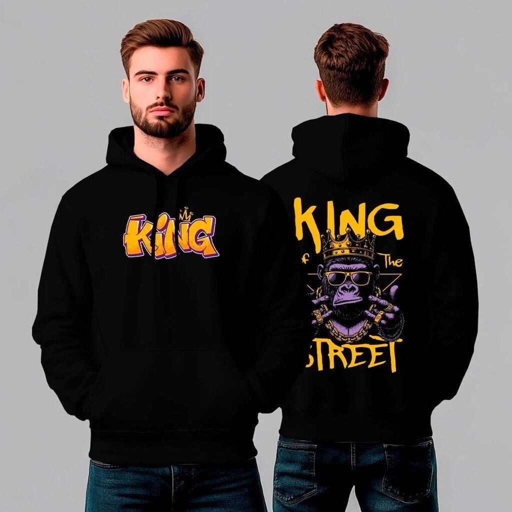Moletom Canguru Estampado King Street REF1279