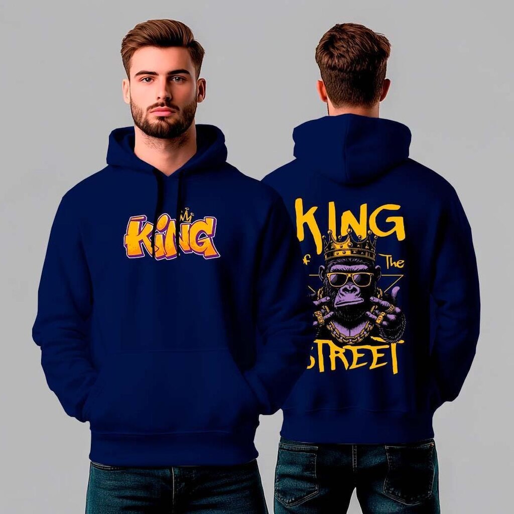 Moletom Canguru Estampado King Street REF1279