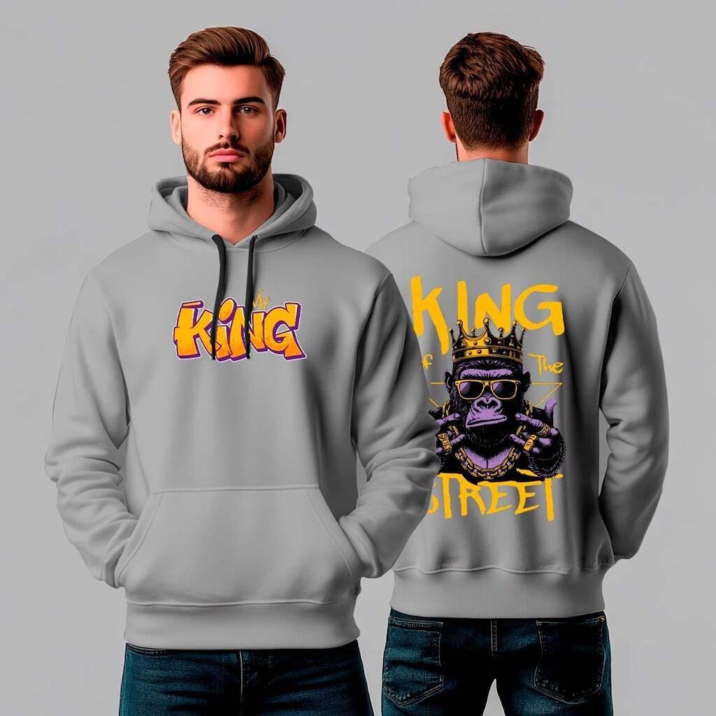Moletom Canguru Estampado King Street REF1279