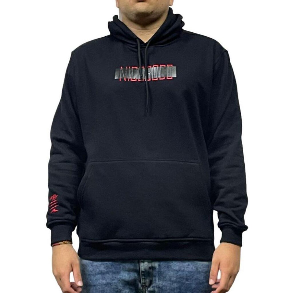 Moletom Canguru Extra Paquete Black- Nicoboco- G1-G2-G3
