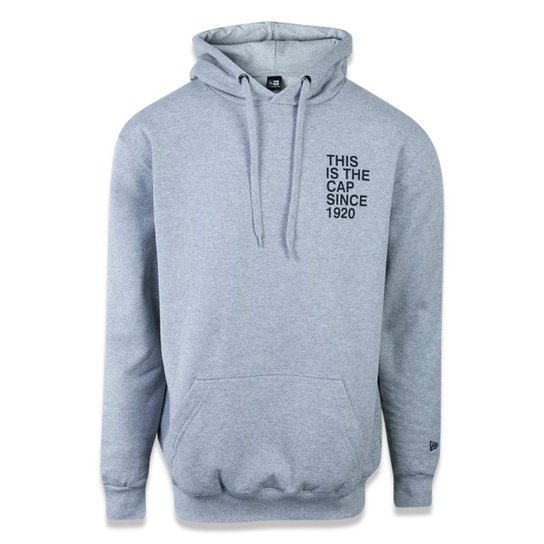 Moletom Canguru Fechado Branded New Era Masculino - Mescla Claro