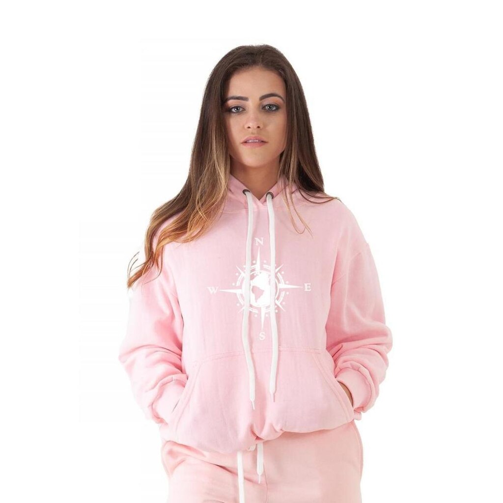 Moletom Canguru Feminino Fechado Blusa Com Bolso e Capuz