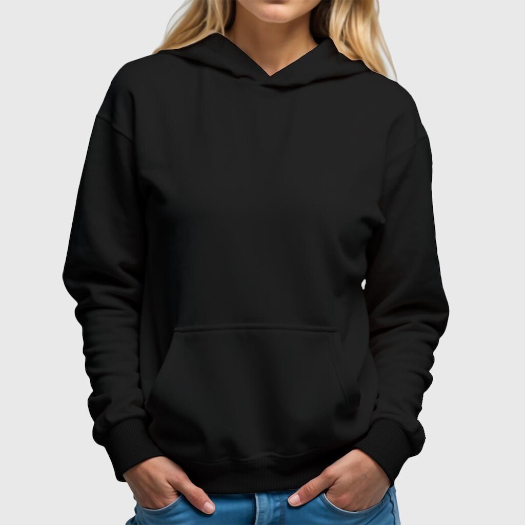 Moletom Canguru Feminino Liso com Capuz e Bolso Benellys