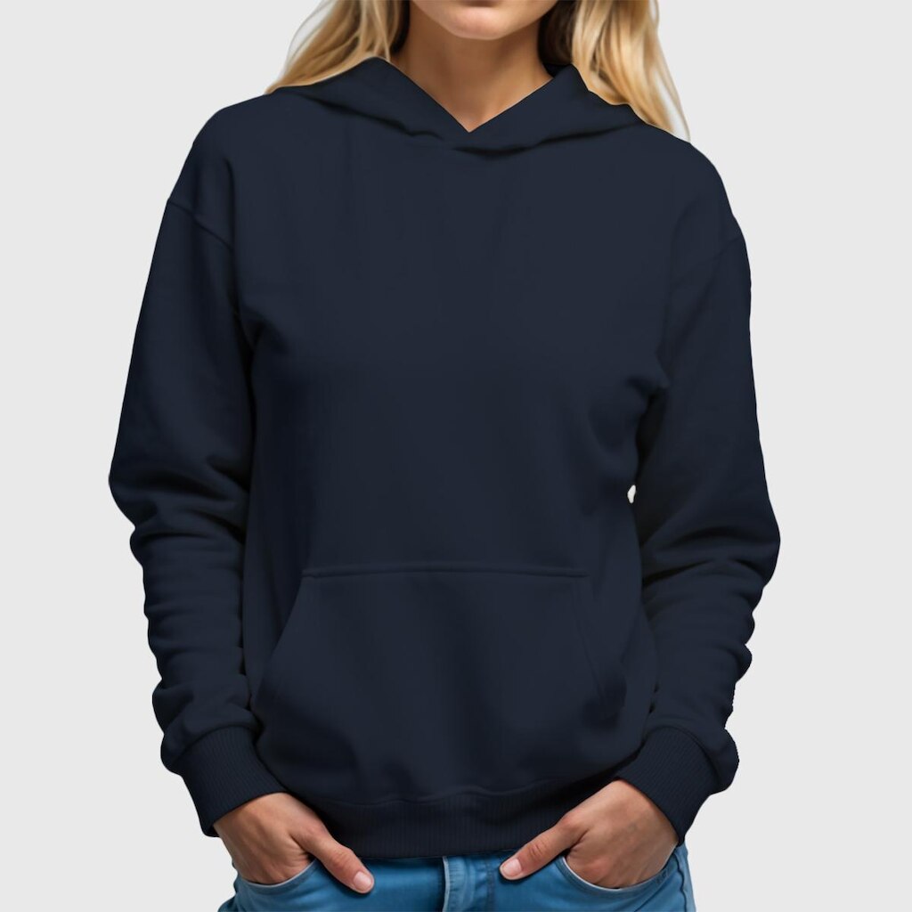 Moletom Canguru Feminino Liso com Capuz e Bolso Benellys