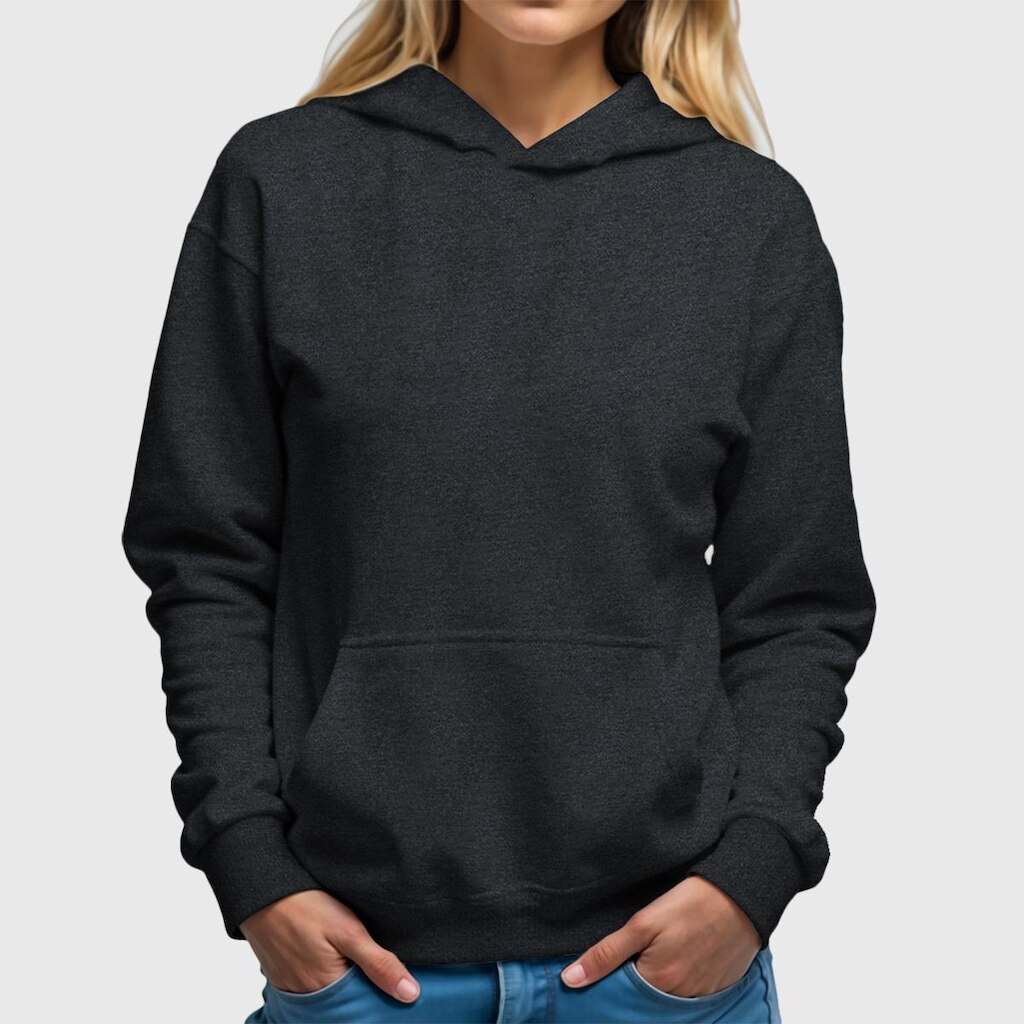Moletom Canguru Feminino Liso com Capuz e Bolso Benellys