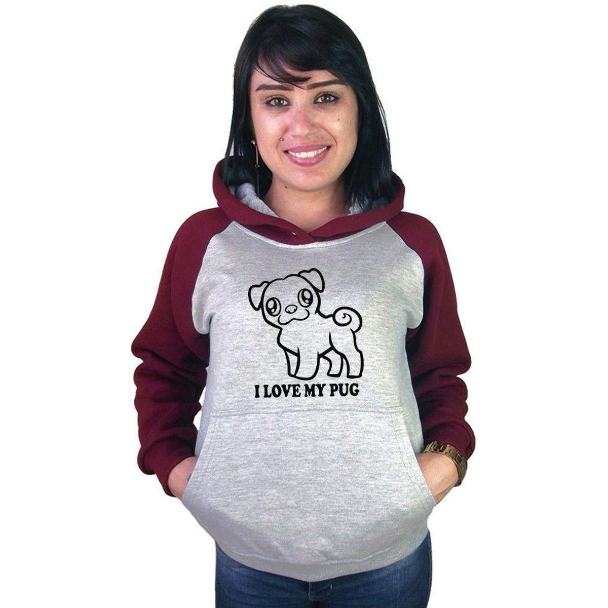 i love my dog moletom com capuz
