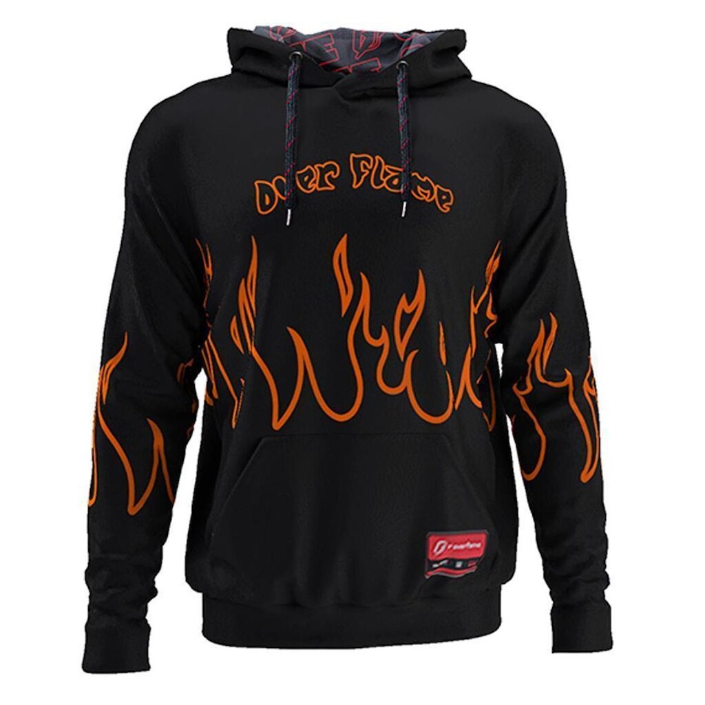 Moletom Canguru Flame Stripes Laranja MD02- G