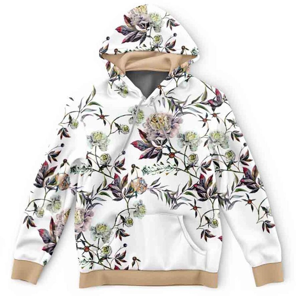Moletom Canguru Floral Aquarela