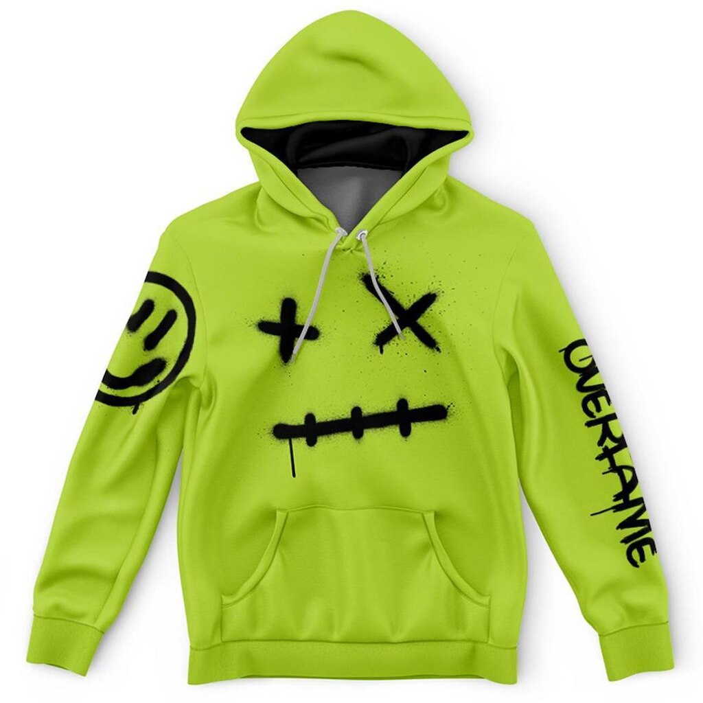 Moletom Canguru Graffiti Sad Smile Preto