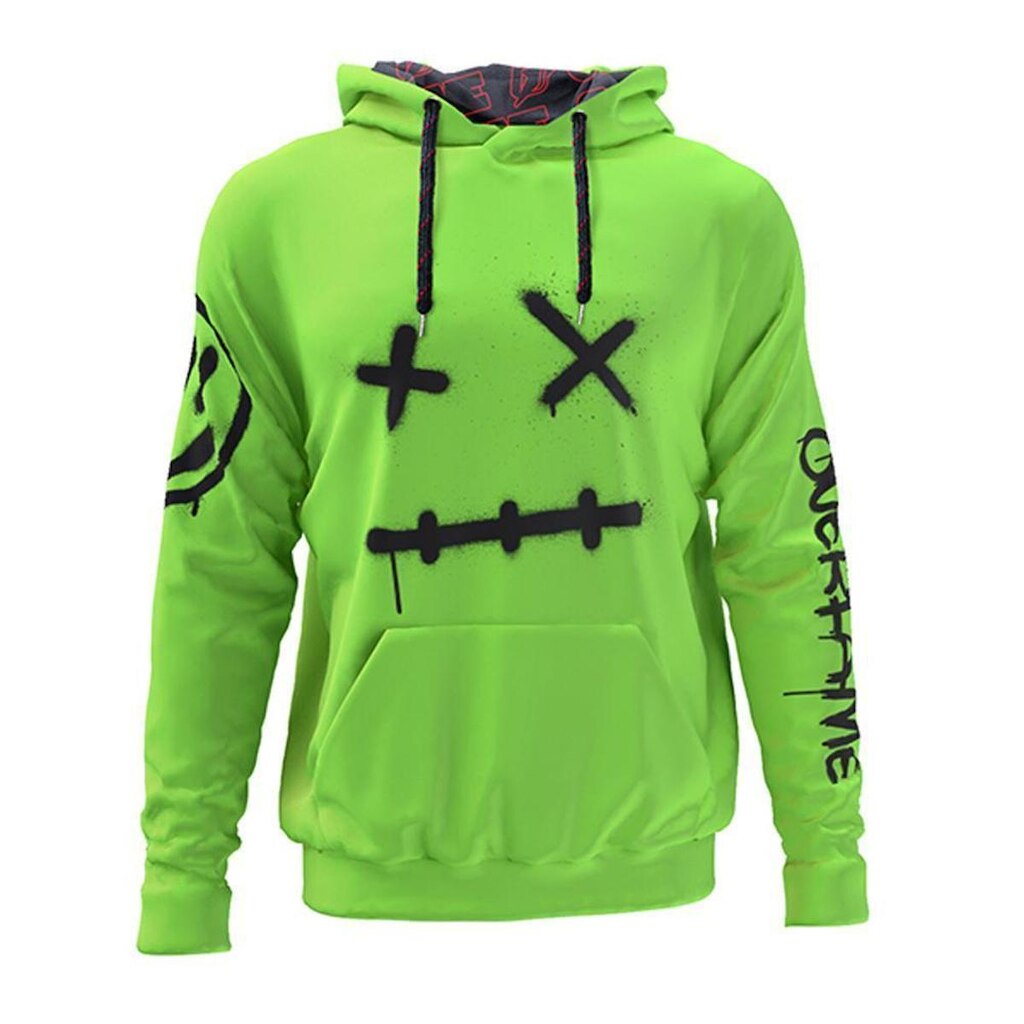 Moletom Canguru Graffiti Sad Smile Verde - PP
