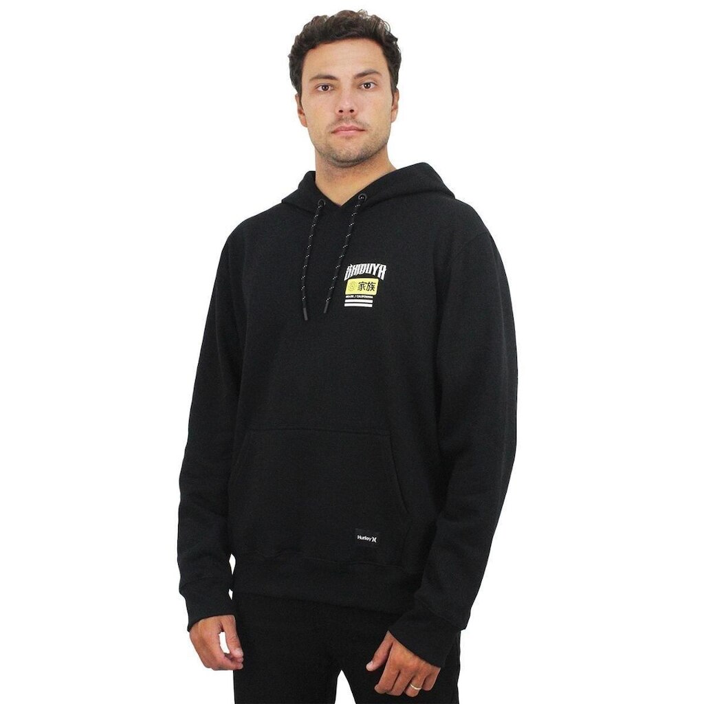 Moletom Canguru Hurley x Shibuya Escama Black