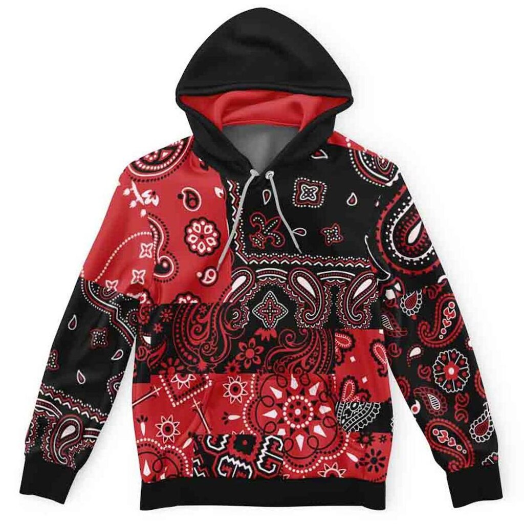 Moletom Canguru Lenço Paisley Kerchief Bandana Md01