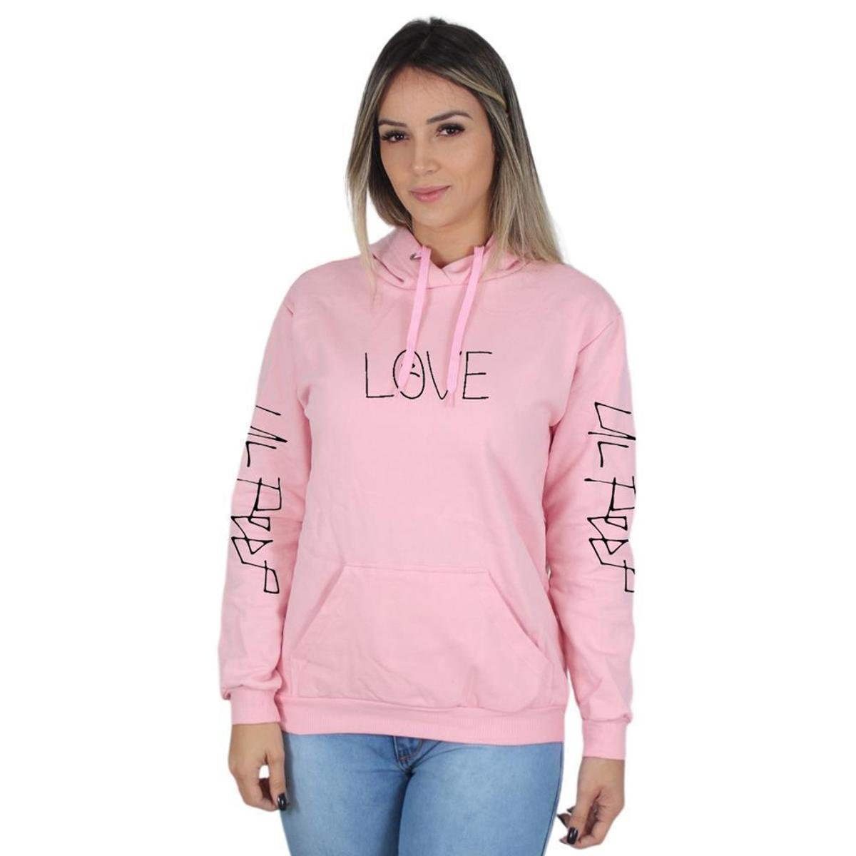 pink lover moletom com capuz