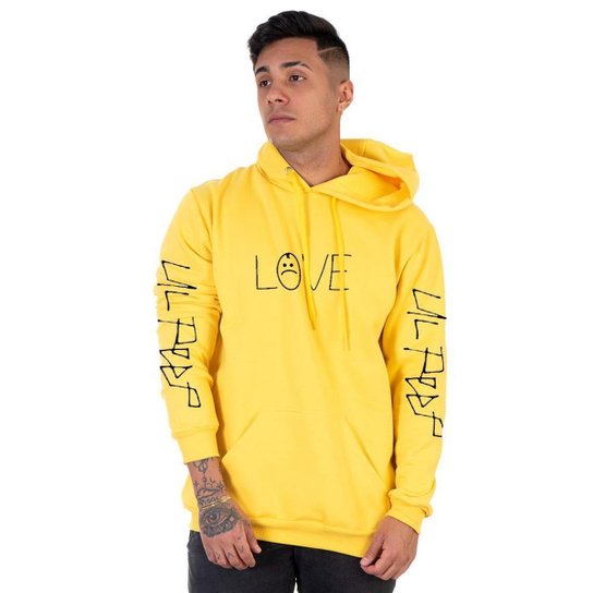 Moletom Canguru Love Masculino Capuz Estampa Macio Conforto