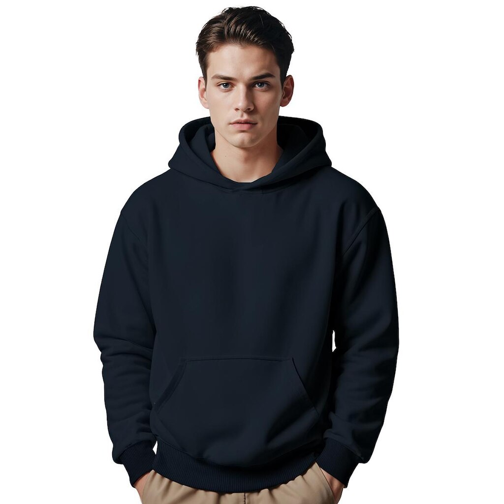 Moletom Canguru Masculino Algodão Capuz Bolso Frontal Casual