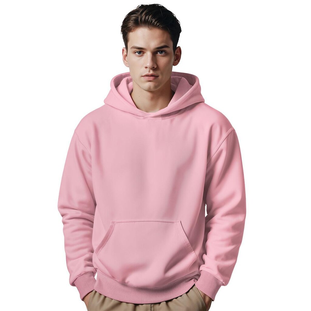 Moletom Canguru Masculino Algodão Capuz Bolso Frontal Casual