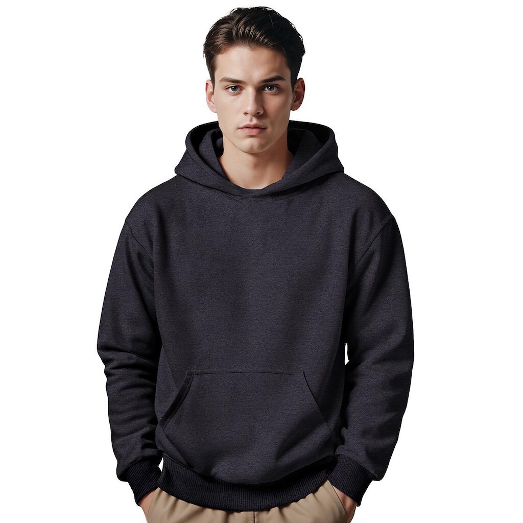 Moletom Canguru Masculino Algodão Capuz Bolso Frontal Casual