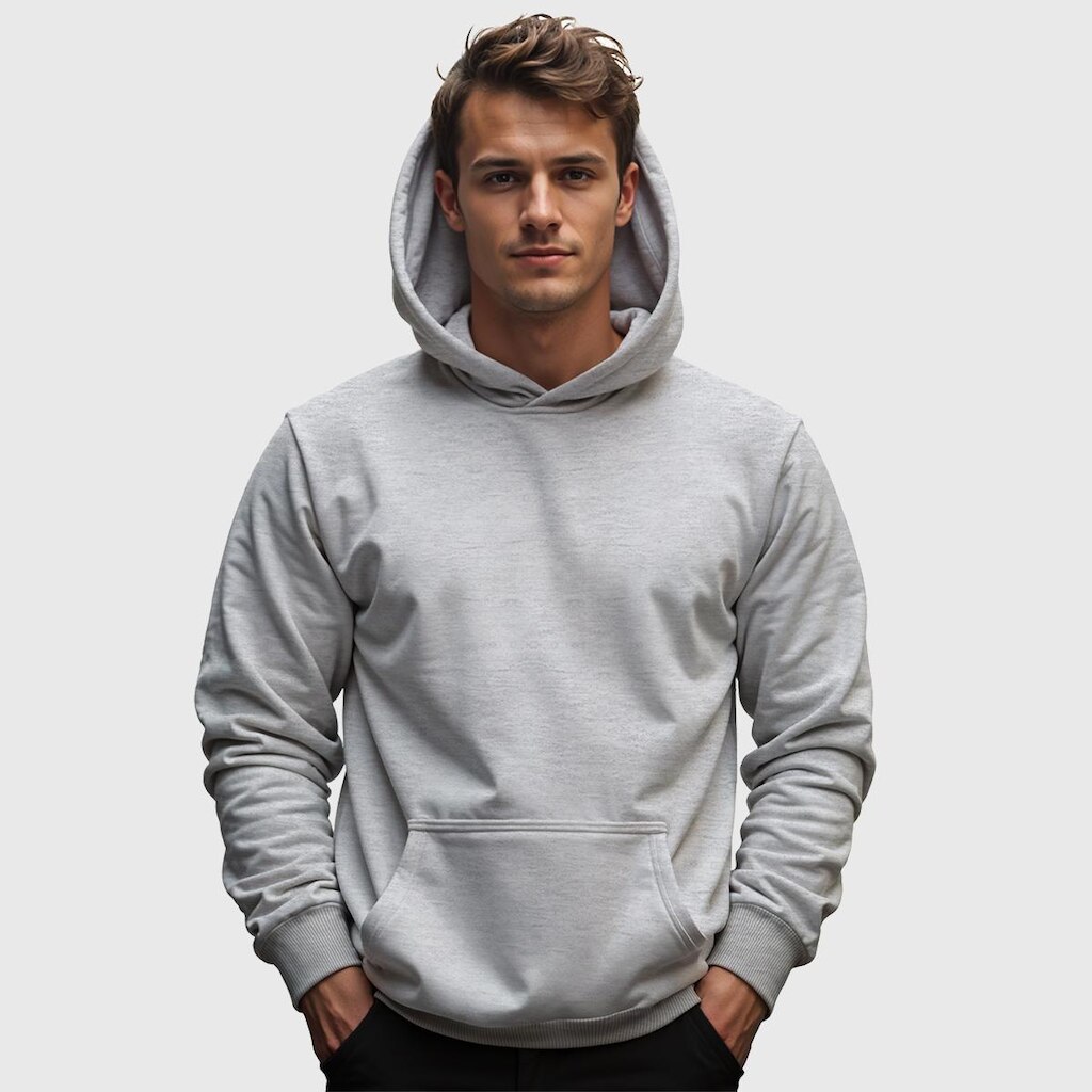Moletom Canguru Masculino Benellys Liso com Capuz e Bolso