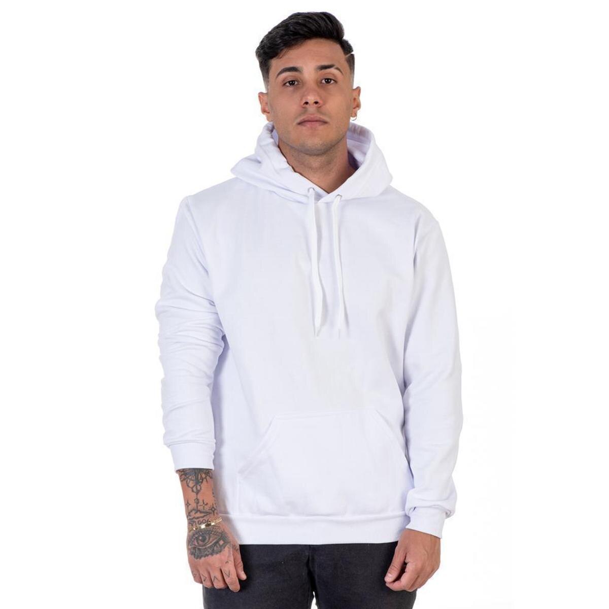 plain white moletom com capuz men