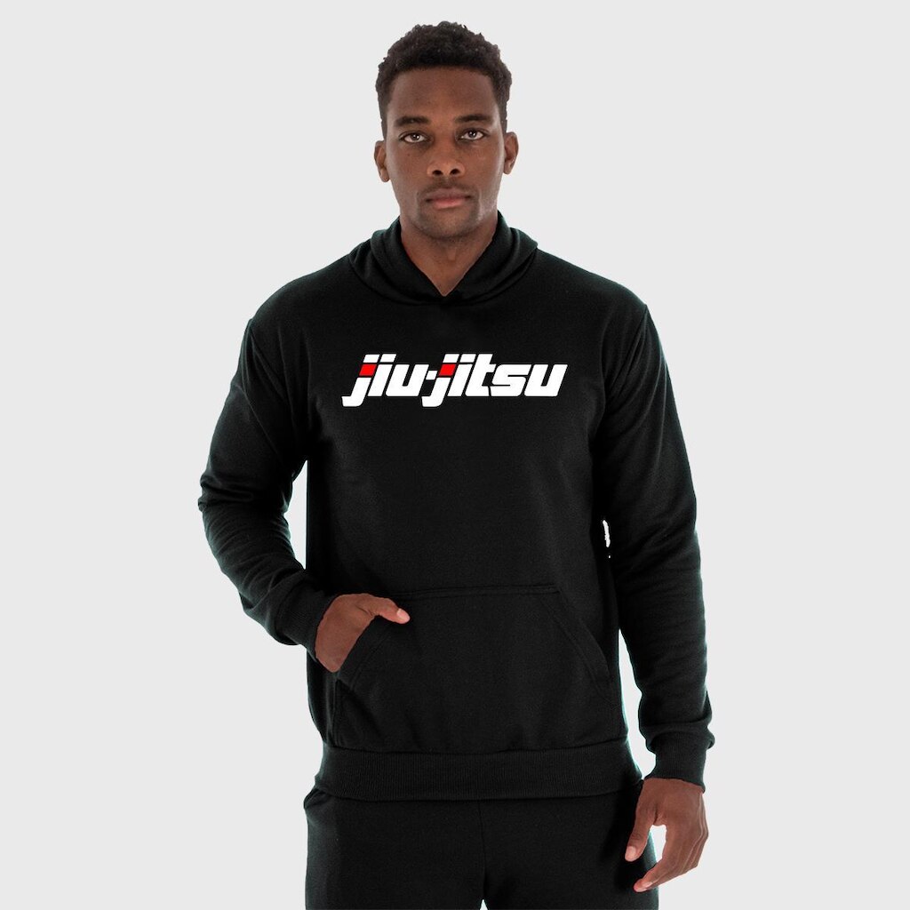 Moletom Canguru Masculino Jiu Jitsu com Capuz e Bolso