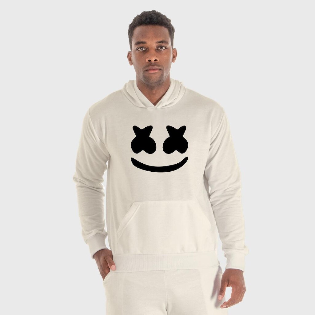 Moletom Canguru Masculino Marshmello com Capuz e Bolso