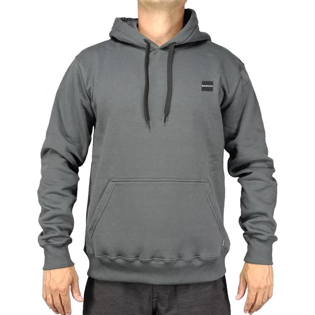 Moletom Canguru Oakley Patch 2.0 Pullov Dark Grey