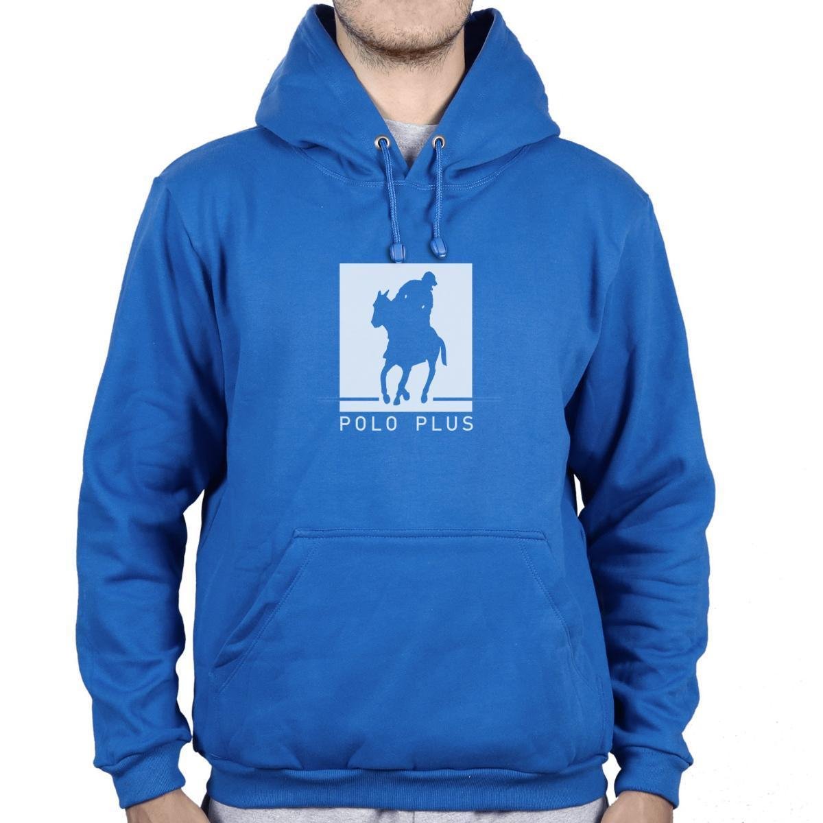 dark blue polo moletom com capuz