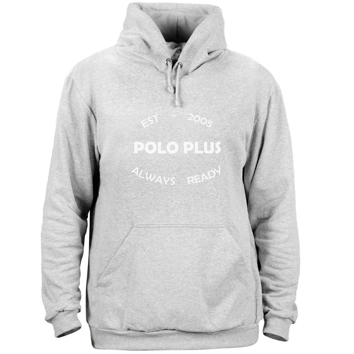 light grey polo moletom com capuz
