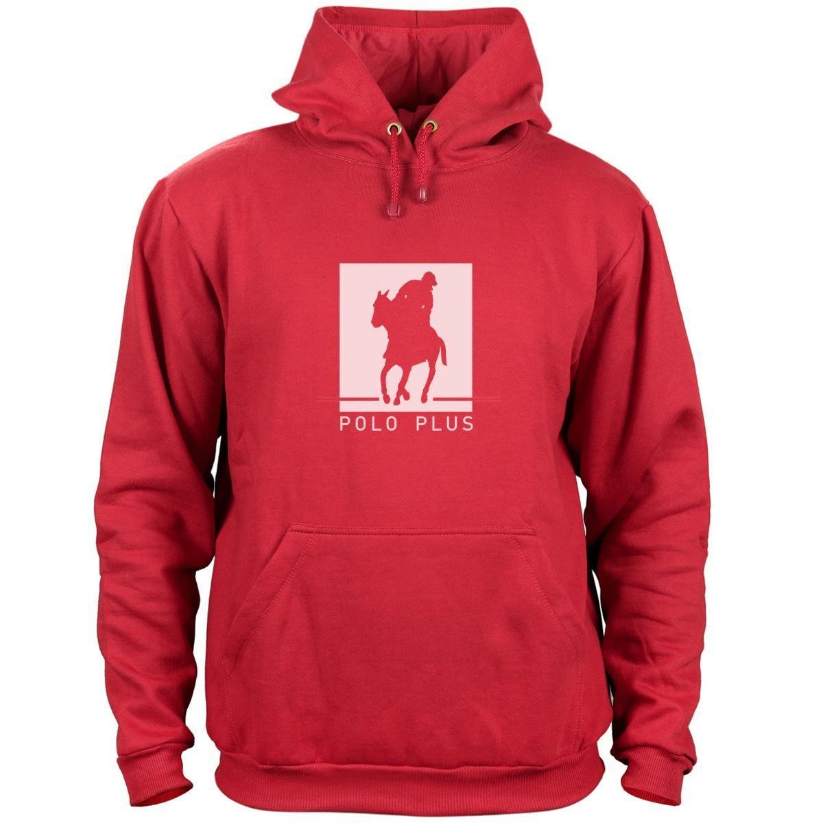 white and red polo moletom com capuz