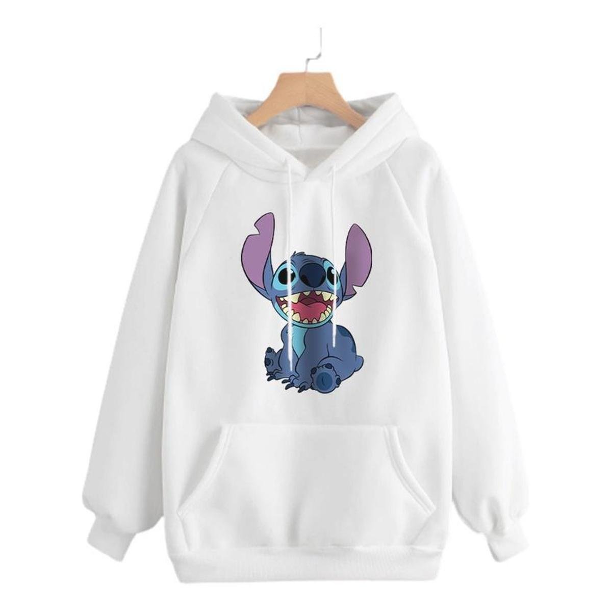 Moletom Canguru Stitch Lilo Fofo Tumblr Blusa de Frio Algodão Menor preço em Moletom Canguru Stitch Lilo Fofo Tumblr Blusa de Frio Algodão