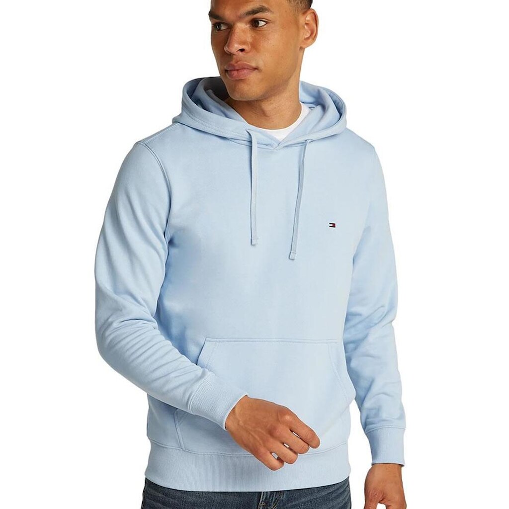 Moletom Canguru Tommy Hilfiger Mini Flag Algodão Puro Azul